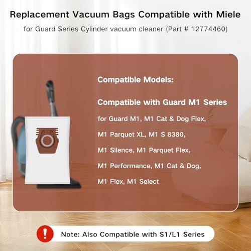 12 Pack Dust Bags Compatible with Miele Pure Air CO 3D Vacuum Cleaners Bag - size: Air CO-M1 Series Bags 12 Pack