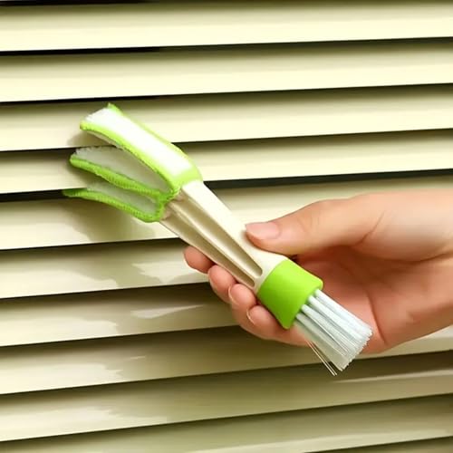 Blind Cleaner Brush, Blinds Dust Shutters, Mini Washable & Removable Window Air Conditioner Duster - color: Green Blind Cleaner Duster