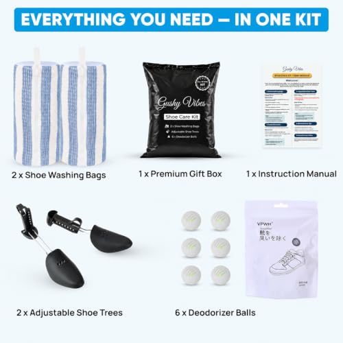 Shoe Washing Machine Bag – 2Pcs Shoe Cleaning Laundry Bags for Sneakers (White) - color: White