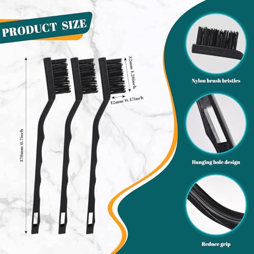 30 PCS Mini Nylon Brush Set,Masonry Brush Nylon Bristle - style: Nylon