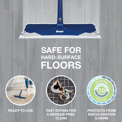Bona Multi-Surface Floor Disposable Wet Cleaning Pads - - Residue-Free Floor Cleaning Solution for Stone,Tile,Laminate,and Vinyl Floors,12 Count (Pack of 6) - size: 12 Count (Pack of 6)
