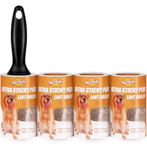 WulaWindy Extra Sticky Lint Rollers for Pet Hair, 240 Sheets, 4-Pack - size: 4 Pack