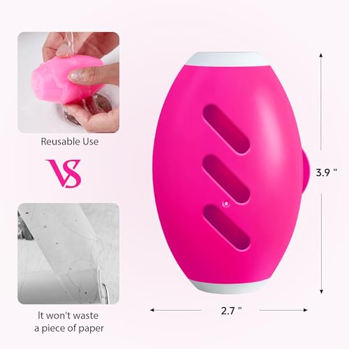 Washable Reusable Gel Lint Roller for Pet Hair,Portable Mini Dog Cat Pet Hair Remover for Clothes,Laundries ,Dust Fuzz Fur -Sticky Cleaner- Small Travel Animal Fur Removal Tool (deep Pink - color: Deeppink