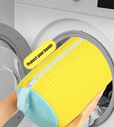 2 Pack Shoe Washing Machine Bag, Yellow - color: Yellow