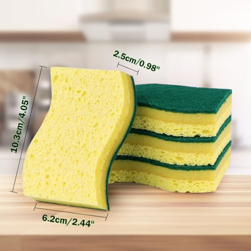 AIDEA Sponges Kitchen-24Count, Heavy-Duty Scrub Sponges, Sponges for Dishes - color: Light-green