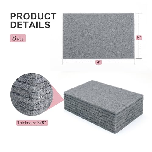 6"x9" Automotive Scuff Pad 8 Pack (7448) - 8 Gray(Ultra Fine), Wet/Dry Reusable Scuffing Pad for Paint Prep, Sanding - Auto Body, Woodworking & Handicrafts - color: Gray, size: 8 pcs (6" x 9")