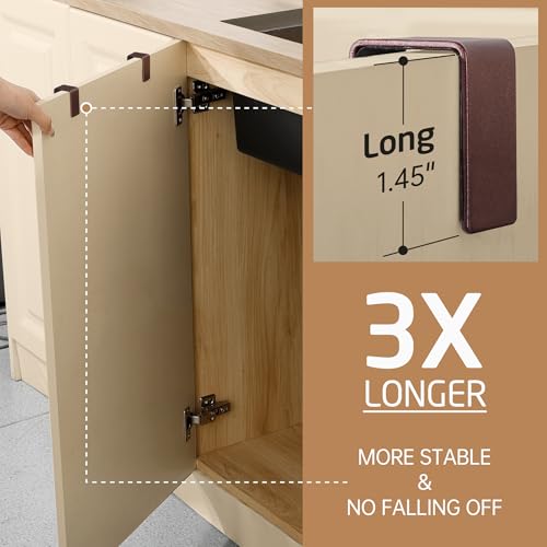 KES Over The Cabinet Towel Holder Fit 1" Thick, Kitchen Towel Holder, Brown - color: Brown