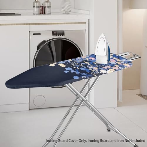 Floral Print Ironing Board Cover and Pad Dust-Proof Stain Resistant Ironing Board Protector Replacement for Home Decor - color: Floral Print