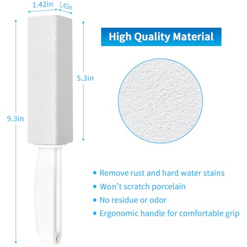 4TH Pumice Stone for Toilet Bowl Cleaning,Pumice Sticks (White) - color: White