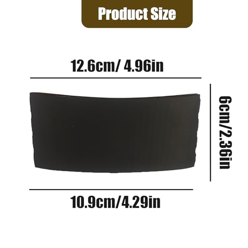 Rukinovi60 Pcs Disposable Coffee Cups Cup Sleeve,Corrugated Kraft Paper Coffee Cups with Lids Sleeve for 12、16、20 Oz Cup,Black Hot Coffee and Hot and Cold Beverages Paper Cups Sleeve(No cup included)