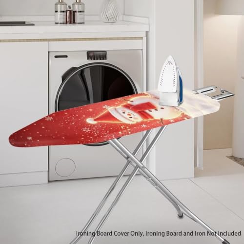 Christmas Iron Board Cover Cute Snowman Ironing Board Cover and Pad Soft Stain Resistant Modern Home Decorations Universal Size Fit 54x15 inch Festival Decor - color: Christmas Cute Snowman