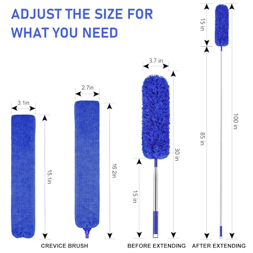 SetSail Dusters and Gap Duster with Extension Pole for Cleaning,Blue - color: Blue, size: Gap Duster Set