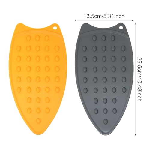yueton 2PCS Electric Iron Mat Thickened Silicone Iron Mat Ironing Board Mat Household Electric Iron Mat Silicone Heat-Resistant Iron Mat for Travel Families