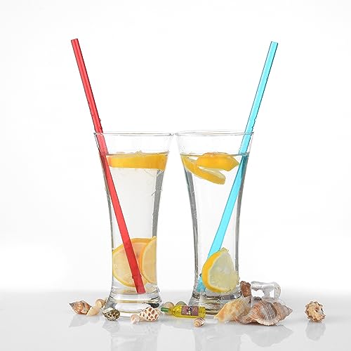 ALINK 13 inch Reusable Plastic Straws, Extra Long Colorful Tritan Tumbler Replacement Straws for Stanley Cups, 1 Gallon, 64/40/ 32 oz Water Bottles, Set of 10 with Brush - style: 13 INCH