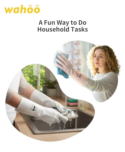 LANON wahoo 3 Pairs Nitrile Cleaning Gloves,12 Mil Dishwashing Glove,Large - color: Mix (Pack of 3), size: Large (Pack of 3)