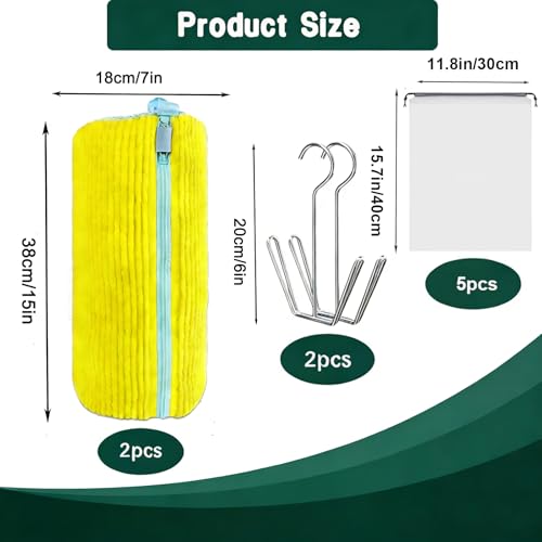 2PCS Shoes Washing Machine Bag,5PCS Clear Waterproof Travel Shoes Storage Bags(15.7 * 11.8'') and 2PCS Drying Racks,Laundry Shoes Bag Set - color: Yellow-9PCS