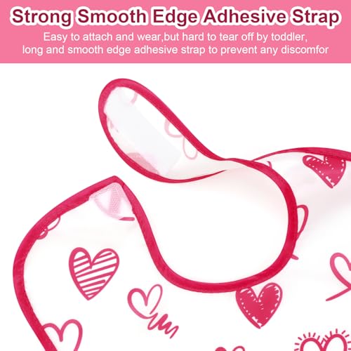Accmor Baby Bibs for Eating, Waterproof Mess Proof Baby Toddler Bibs, Apron Smock Feeding Bibs for Girls Boys - color: 3pcs-butterfly, Heart-shaped, Rabbit