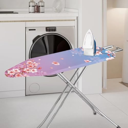 Cherry Blossom Ironing Board Cover and Pad with Hook and Loop Fasteners Ironing Board Protector Replacement Cover Resist Scorching Fits Standard Size - color: Cherry Blossom