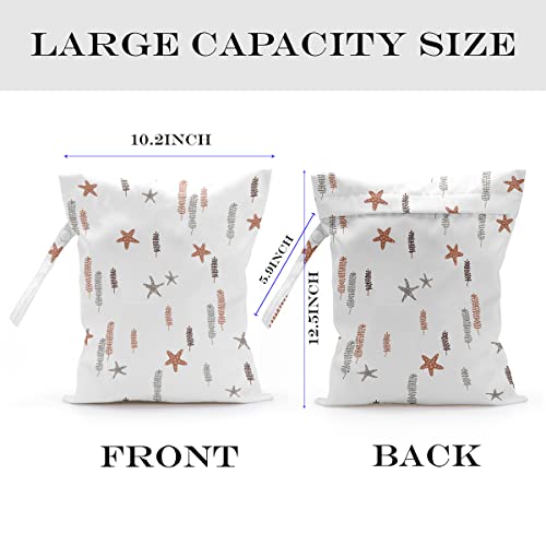 Wet Bag, Wet Dry Bag, Wet Bag for Swimsuit, Travel, Beach, Pool, Diapers, Dirty Yoga Gym Clothes, Makeup Bag, Waterproof Reusable Beach Bag Ocean Decor Starfish Sea Horse Anchor - color: starfish-06