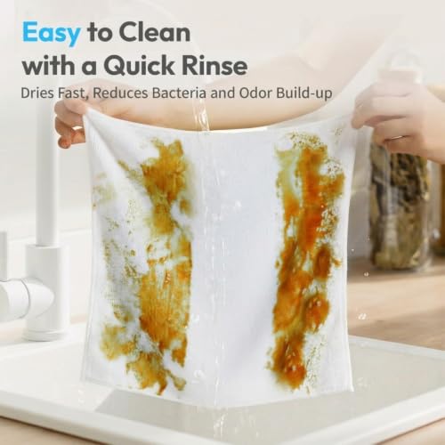 Microfiber Cleaning Cloth 12 Pack, 12 x 12 Inch White - color: White
