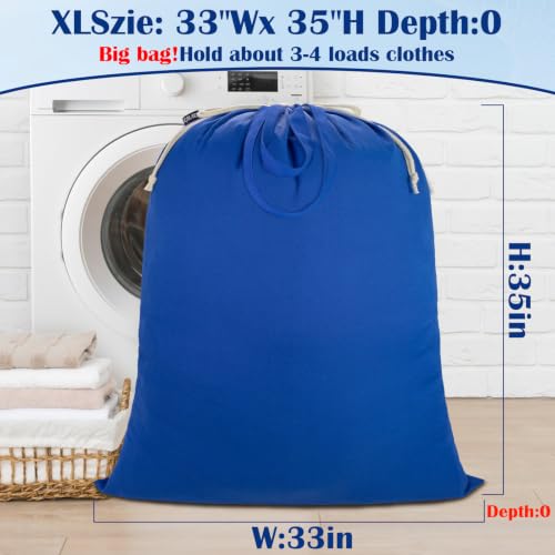 Thick Laundry Bag 33"Wx 35"H,Extra Large Heavy Duty Hamper Liner, XL Blue - color: Blue,1pc XL, size: XL 33"W x 35"H┃1 Pack