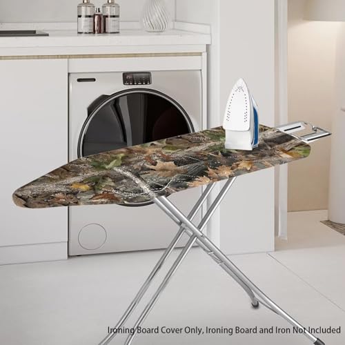 Camo Forest Ironing Board Cover and Padding 15 X 54 Ironing Board Protective Stretchy Cover Standard Size Iron Board Covers Built in Ironing Board Sleeve Accessorizes for Women - color: Camo Forest