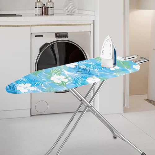 Flashideas Floral Print Ironing Board Cover and Pad 15x54 Inch Standard Ironing Board Cover with Elastic Edge and Hook and Loop Fasteners Scorch and Stain Resistant Cotton - color: Floral Print 1