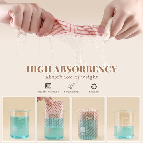 Homaxy Swedish Dishcloths, 6 Pack Geometric Reusable Paper Towels - color: Geometry, size: 6 PACK