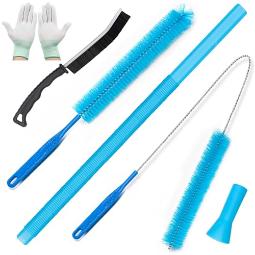Dryer Vent Cleaner Kit with Dryer Vacuum Hose Attachment Suitable for Most Vacuum Cleaners, Twrrnbv Dryer Cleaner Lint Brush Remover, Duct Cleaning Tool for Laundry Room, Cleaning Accessories (Blue)