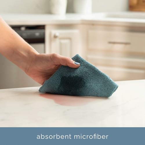 S&T INC. Microfiber Cleaning Cloth, 100 Pack, 11.5" x 11.5", Green - color: Green