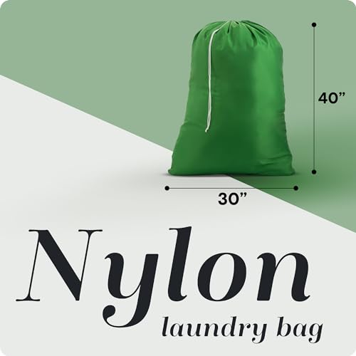 Handy Laundry XL Nylon Laundry Bag 30"x40", 60 lb Capacity, Green - color: Green, size: 30" x 40"