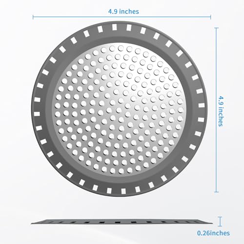 Shower Drain Hair Catcher,Aluvor Shower Drain Cover Bathtub Drain Strainer - color: Dark Gray