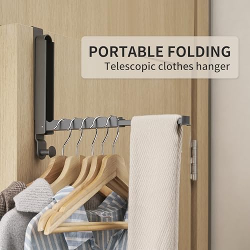 RFOUO Over The Door Hooks Hanger, Fits Door up to 1 3/4",Space Grey, 1 Pack - color: Fit 1 3/4" Door Space Grey, size: 1 Pack