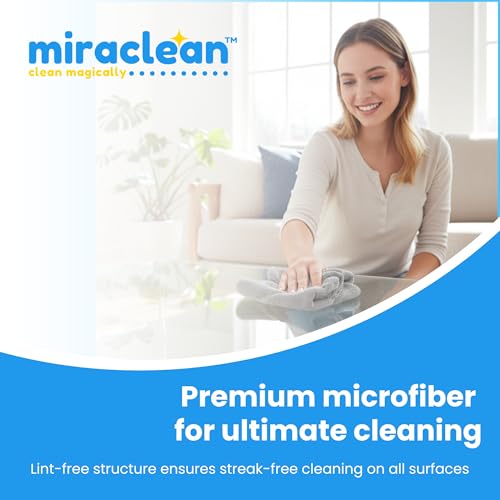 Microfiber Cleaning Cloth Grey 12 Pack Premium Microfiber Towels for Cars, Lint Free, Scratch-Free, Highly Absorbent, Reusable Cleaning Rags for Car, 320 GSM Household, Kitchen, Window, 12" x 12" - size: 12 Pack