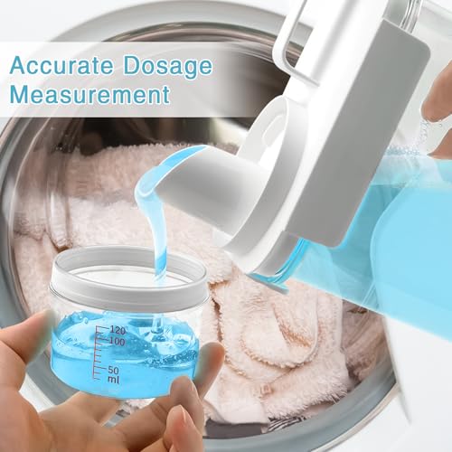 3 Pack Laundry Detergent Dispenser, 78oz Laundry Soap Dispenser, Refluxable Laundry Detergent Container, Plastic Liquid Laundry Detergent Dispenser for Laundry Room Organization with 6 Labels - size: 78 Fl Oz (Pack of 3)