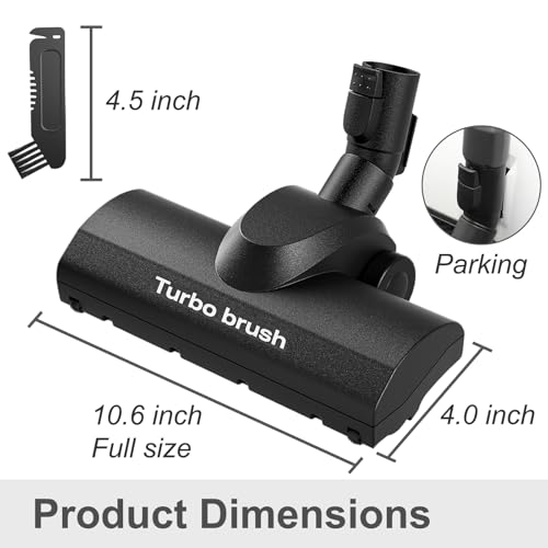 Turbo Brush Compatible with Miele C1 C2 C3 CX1 Vacuum Cleaners, Air Driven Floorhead for Low to Medium Pile Carpets Rugs Stairs and Hard Floors