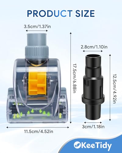 Upgraded Pet Hair Power Brush Attachment for Shark Navigator NV350 NV351 - color: 1 brush head + 1 adapter