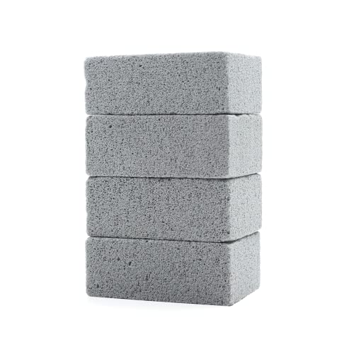 Magic Blackstone Griddle Scraper,4 Pack Gray Stone Cleaning Block Clean Brick for Grill, Removing Stains BBQ,Pool, Racks, Baking Steel, Oven, Flat Top Cookers, Utensils, Exfoliation Dead Skin, Toilet - color: 4 Gray