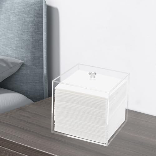 Disposable Face Towel Holder Facial Towelettes Container Box Acrylic, Clear - color: Clear