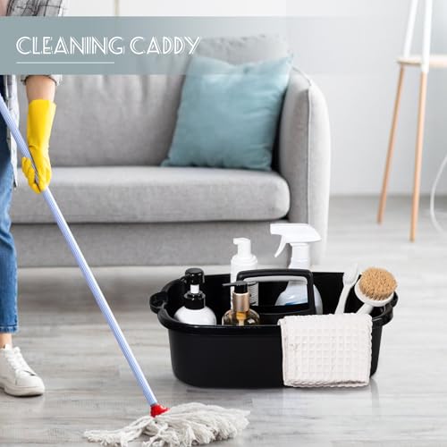 Large Cleaning Supplies Caddy Portable Shower Caddy Basket Black - color: Black, size: Large