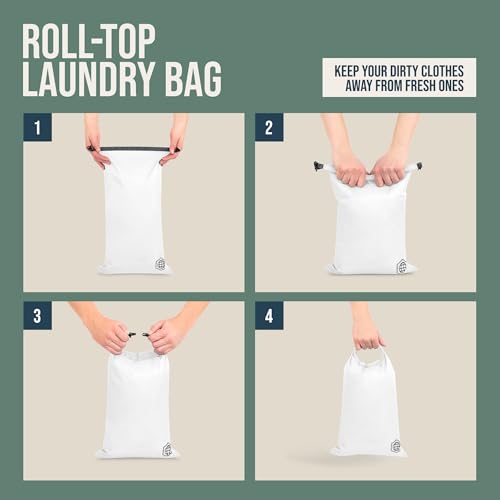 TRIPPED Travel Gear Large Compression Packing Cubes 7-Piece Set for Travel - color: White/Green