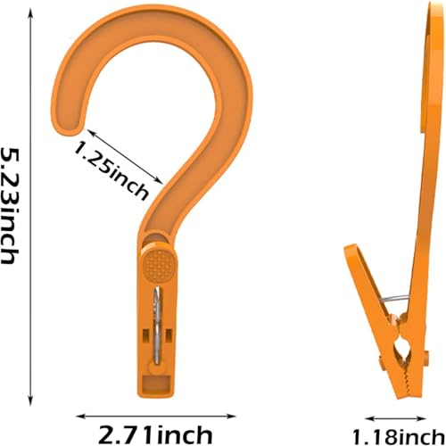 24pcs Laundry Hooks with Clips Super Strong Plastic Clothes Hangers Pins - color: Multicolor 24pcs