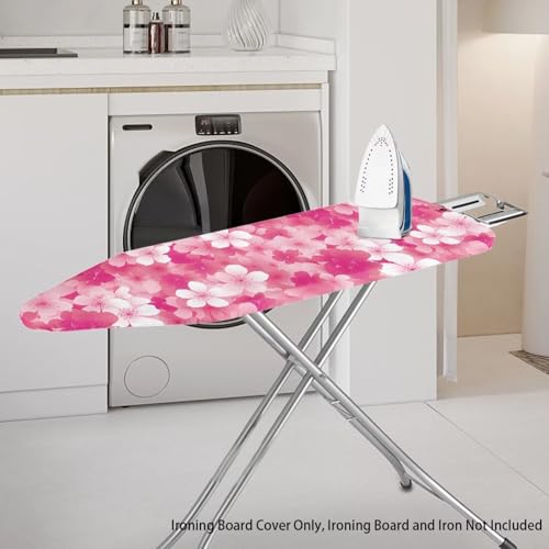Cherry Blossom Ironing Board Cover, Soft Stain Resistant Ironing Board Protrctor with Elastic Edge,Ironing Accessories Machine Washable - color: Cherry Blossom