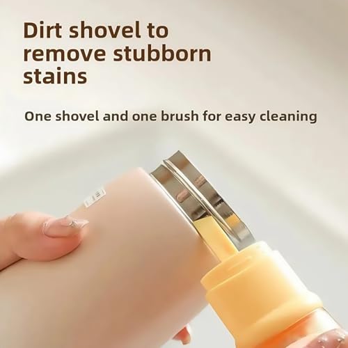 3 in 1 Cup Lid Cleaning Brush, Multifunctional Crevice Portable Cup Lid Cleaning Brush for Bottle Gap Tight Spaces Cup (D-Yellow) - color: D-yellow