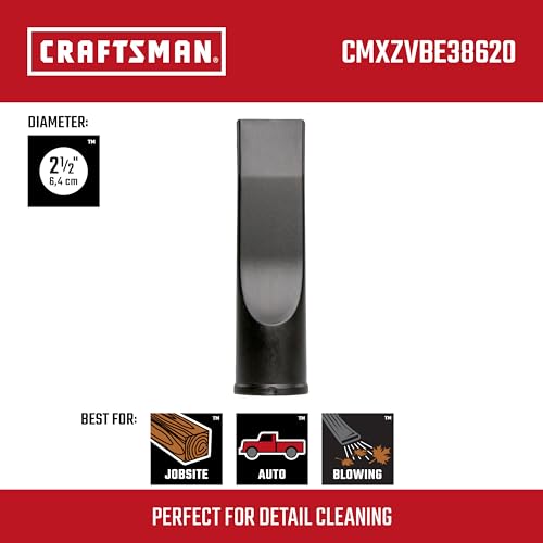 CRAFTSMAN CMXZVBE38620 2-1/2 in. Car Nozzle Wet Dry Shop Vacuum Attachment - style: Car Nozzle