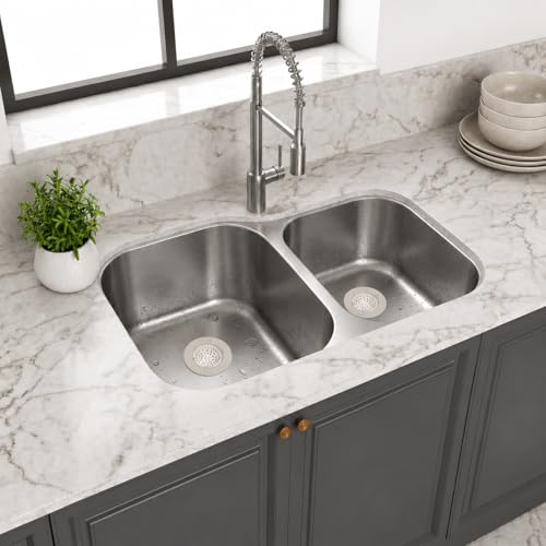 Clorox KeptClean™ WaterGuard Sink Strainer – 2 Pack, Almond Cream - Elevated Drain Protector with Open-Flow Ribbed Design for Kitchen Sink Drainage & Food Debris Collection - color: Almond Cream