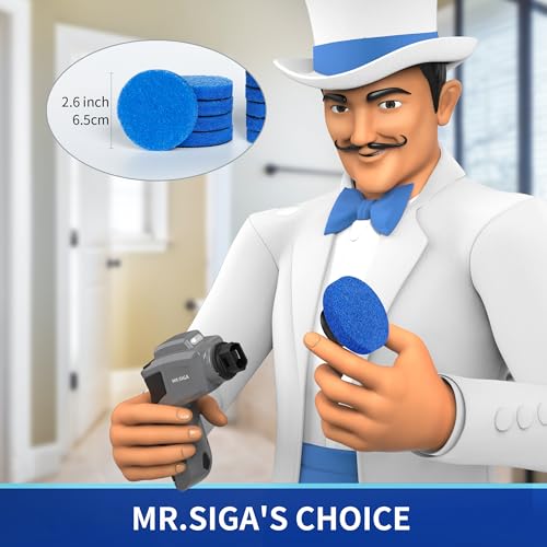 MR.SIGA Non Scratch Pad Refills for Electric Spin Scrubber, 10 Pack