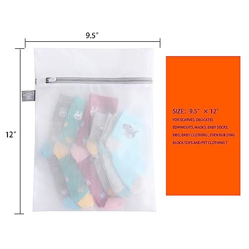 Kimmama Lingerie Bags for Washing Delicates, Mesh Laundry Bag for Delicates (Pack of 2) - color: White, size: 3S(10x12") (Pack of 2)