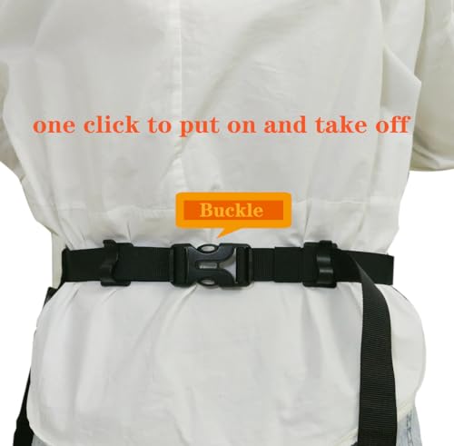 Bafelia Waterproof Server Apron for Women with 7 Pockets - color: Blue Leaves