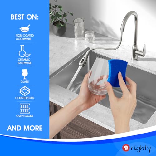 Orighty Non-Scratch Scrub Sponges, 24 Pack Kitchen Sponge Cleaning Sponge - color: Blue